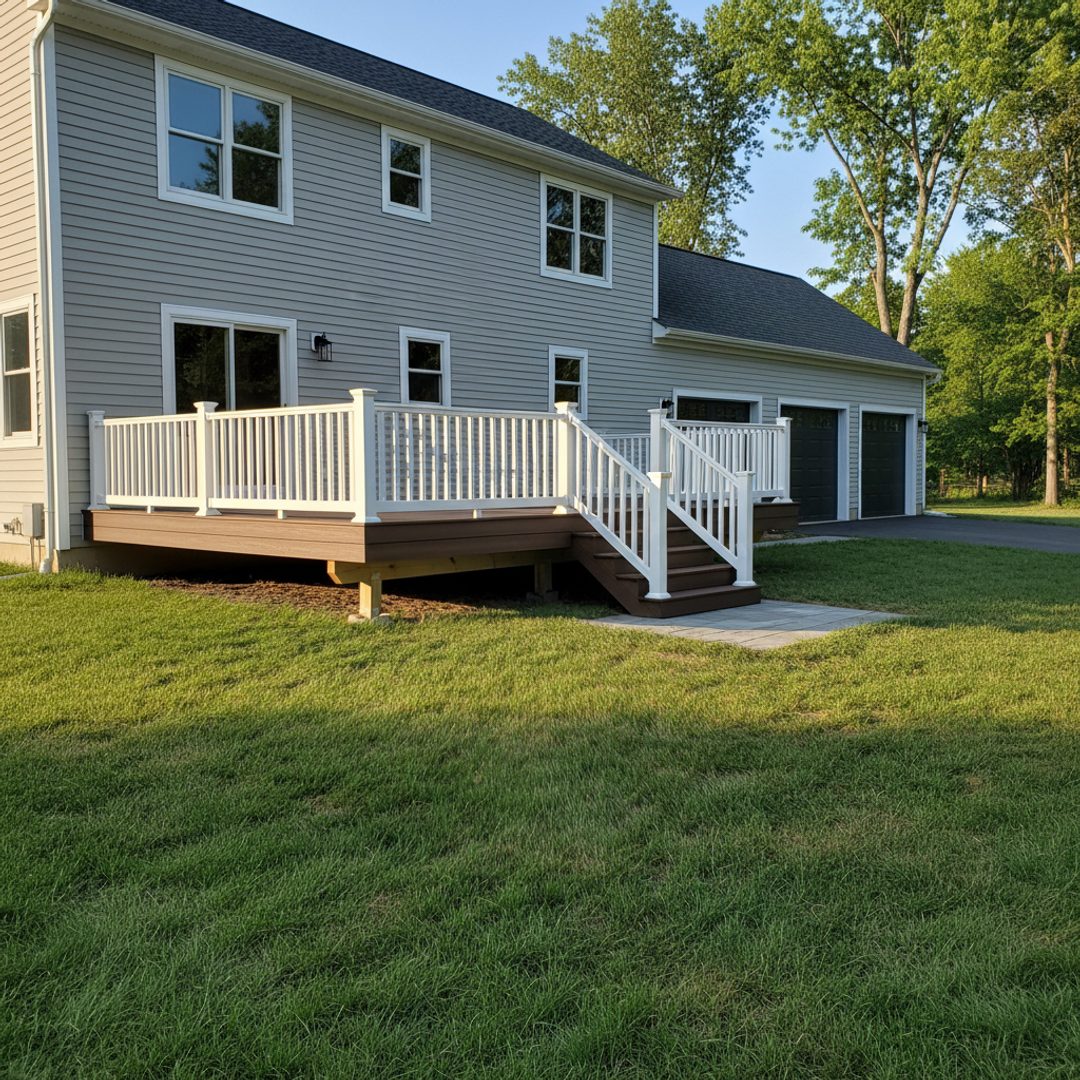 Ace Deck Solutions crew at work on a home in Brooklyn, NY