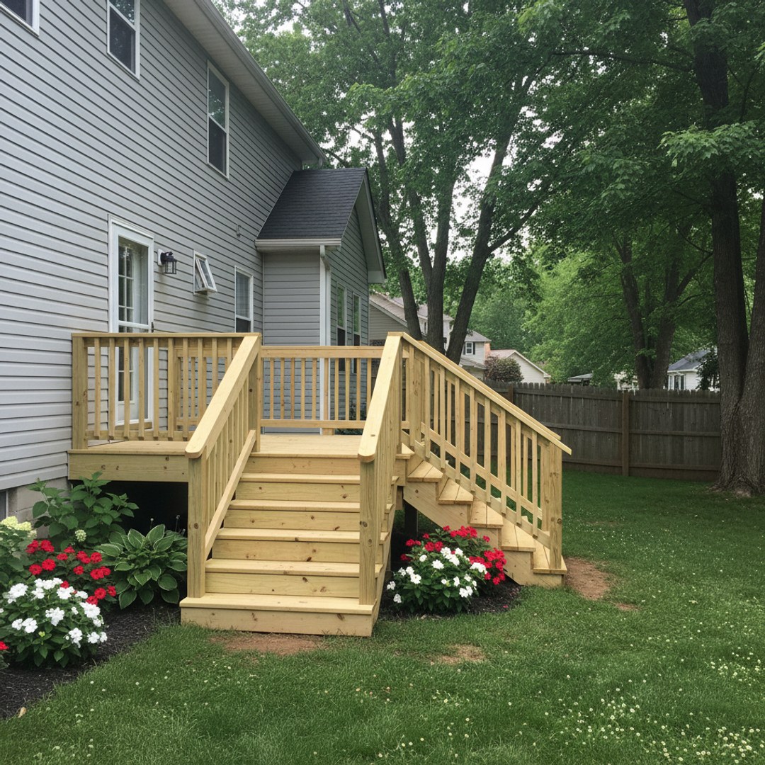 Ace Deck Solutions crew working on a home